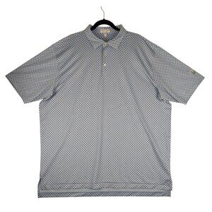 Peter Millar Summer Comfort Polo Mens XXL Blue Skull Golf Shirt Short Sleeve EUC